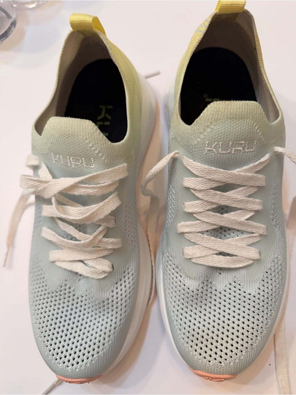 KURU Women’s Light Mint Knit Lace-Up Athletic Sneakers